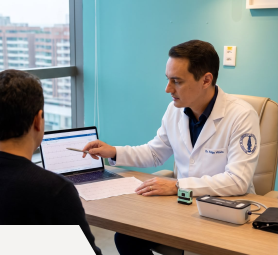 Consulta cardiológica em Manaus com Dr. Felipe Vitorio